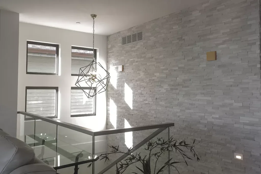 Excavator preparing home construction site