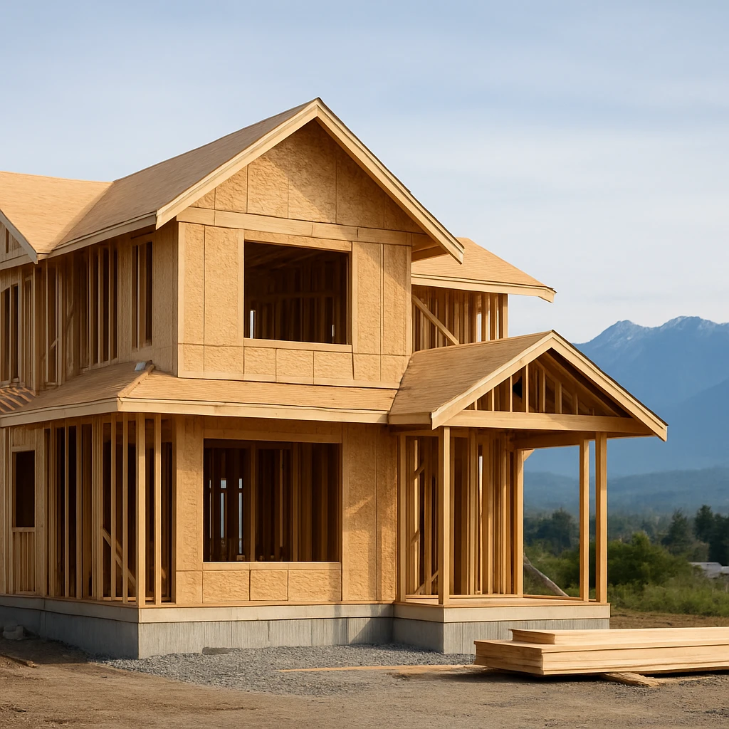 Robson Home Builders custom home under construction in Abbotsford BC